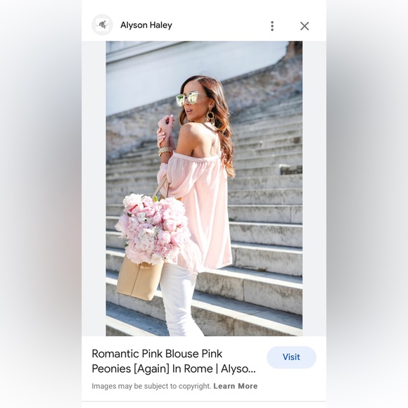 NWT 1. State Revolve Off the Shoulder Sheer Crepe Chiffon Top Pink Taffeta Small - Picture 15 of 16